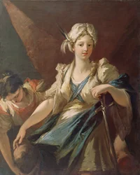 Judith en haar dienstmaagd met het hoofd van Holofernes, ca 1710