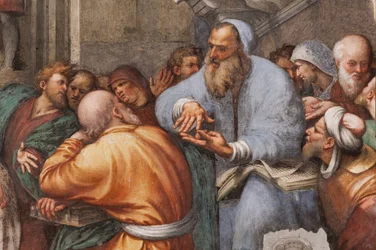 De Dispuut van St. Catharina met de Filosofen (detail)