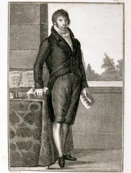 Portret van Luigi Cherubini (ets)