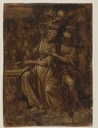 Heiligen Cecilia en Valerianus bij het orgel