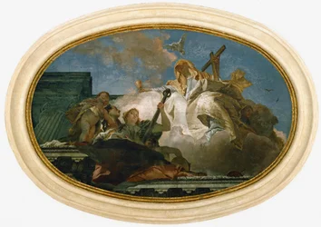 Allegorie op Spes, Fides, Caritas (fresco) ...