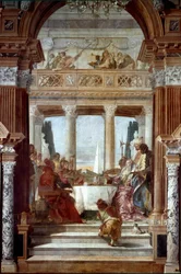 Banket van Anthony en Cleopatra Fresco door Giambattista Tiepolo (1696-1770) 1747-1748 Venetië, Palazzo Labia
