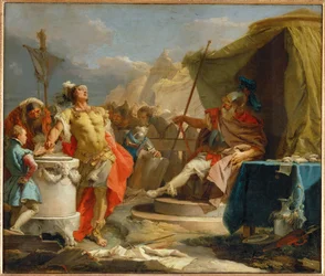 Mucius Scaevola voor Porsenna