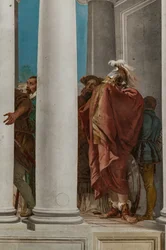 Palazzina, de ingangshal: "Het offer van Iphigenia", detail