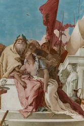 Palazzina (Klein Gebouw), de entreehal: "Het Offer van Iphigenia" (detail)