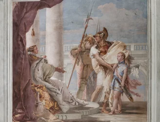 Palazzina (Klein Gebouw), de derde kamer of kamer van de Aeneis: "Aeneas introduceert Eros aan Didone in de gedaante van Ascanius"