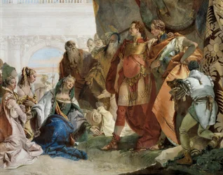 De familie van Darius III Codoman (detail)