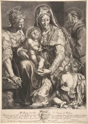 Maagd en Kind met Sint Catharina, Franciscus van Assisi en Johannes de Doper