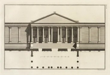 Staander van de grote ingang naar de tempelhof, 1753