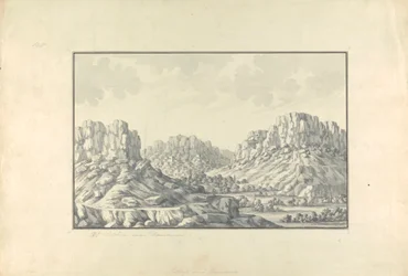 Uitzicht op Heuvelsteden of Ruïnes bij Damascus