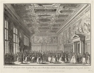 Ontvangst door de Doge van buitenlandse ambassadeurs in de Sala del Collegio, 1763-1766