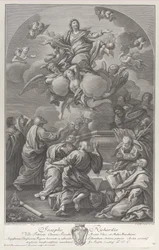 De Hemelvaart van de Maagd, die uit het graf oprijst omringd door Apostelen, 1778