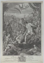 Het martelaarschap van Sint Vitalis van Milaan, die levend wordt begraven, 1776