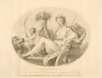 Aarde, gegraveerd door Francescco Bartolozzi (1727-1815) gepubliceerd in Londen, 1803