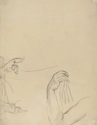 Studie van Twee Putti en een Gedrapeerde Arm