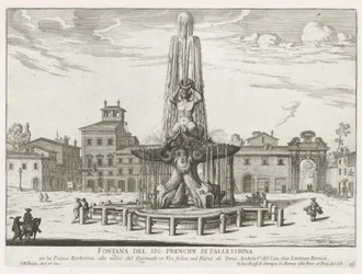 Fontana del Tritone op Piazza Barberini te Rome