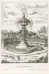 Fontein in de tuinen van Villa Doria Pamphilj te Rome