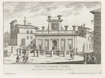 Fontein op Piazza Montecitorio te Rome