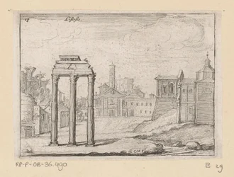 Gezicht op het Forum Romanum te Rome