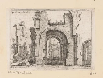 Resten van de Thermen van Caracalla te Rome (series title: Gezichten op Rome, Alcune vedute et prospettive di luoghi dishabitati di Roma)