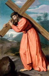 Christus die het kruis draagt, door Giovanni Battista Moroni (ca. 1525-1578), Heiligdom van Onze-Lieve-Vrouw van Tranen, Albino