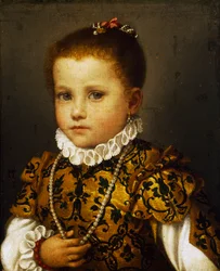 Portret van een klein meisje uit het huis Redetti