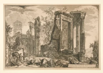 Altra Veduta del Tempio della Sibilla in Tivoli (Een ander Uitzicht op de Tempel van de Sibylle in Tivoli), uit Vedute di Roma