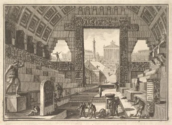 Antieke school gebouwd volgens Egyptische en Griekse wijze