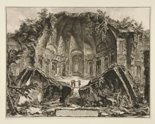 Restanten van de Tempel van de God Canopus in de Villa Adriana in Tivoli