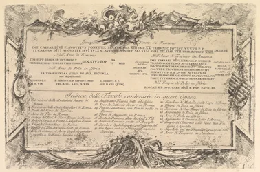 Begin Iscrizione nei lati del Ponte di Rimino Inscription on the side of the R..., ca. 1748