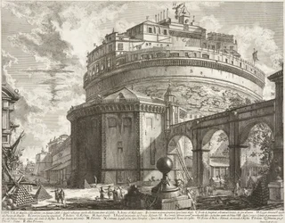 Gezicht op het mausoleum van Aelius Hadrianus (Engelenburcht)