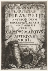 Boek, Frontispice, met toewijding aan Robert Adam, in Il Campo Marzio dell