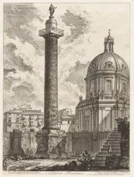 Zuil van Trajanus, uit Vedute di Roma (Gezichten op Rome)