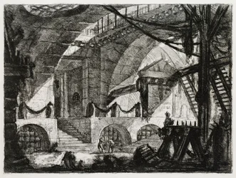 De zaagbok (blad 12 in: Carceri d