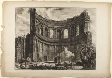 Villa van Hadrianus. Overblijfselen van het kleinere paleis, vroeger de Tempel van Apollo genoemd (uit de serie Vedute di Roma, 1768)
