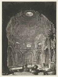 Interieur van de Tempio della Tosse bij Tivoli