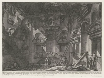 Interieur van graftombe bij Vigna Casali Archeologische vondsten in en rond Rome (serietitel) Le Antichità Romane (serietitel)