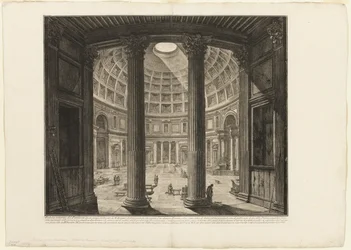 Interieur van het Pantheon, uit Zichten van Rome