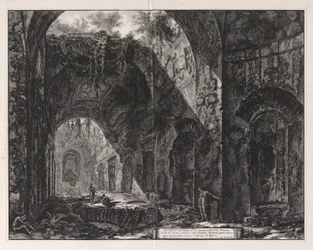 Interieur van de Tempel die gezegd wordt van Canopus te zijn bij Hadrianus