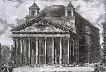 Pantheon van Agrippa, Rome (gravure)