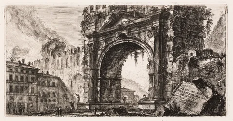 De boog in Rimini gebouwd door Augustus, plaat 17 uit Enkele uitzichten van triomfbogen en andere monumenten