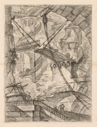 De Gevangenissen: Een Immens Interieur met een Ophaalbrug