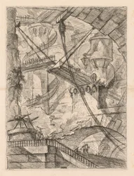 De Gevangenissen: Een Enorme Interieur met een Ophaalbrug, 1745-1750