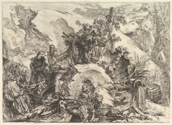 De skeletten, uit Grotteschi, ca. 1748