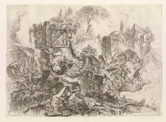 Het graf van Nero, uit Grotteschi (Grotesken)