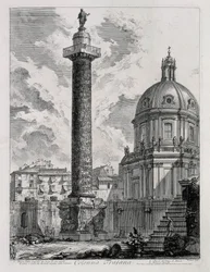 Zuil van Trajanus (uit: Vedute di Roma)