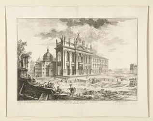 Veduta della Basilica di S. Giovanni Laterano (Gezicht op de Basiliek van S. Giovanni Laterano), uit Vedute di Roma