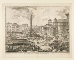 Gezicht op de Piazza della Rotonda, uit Vedute di Roma