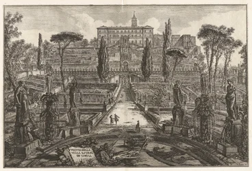 Veduta della Villa Estnse in Tivoli (Uitzicht op de Villa d