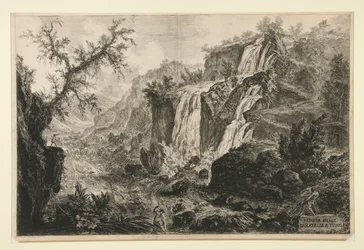 Veduta delle Cascatelle a Tivoli, uit Vedute di Roma